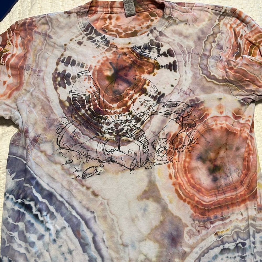 ACL Rock N Recycle shirt, home made tie dye for a twist!